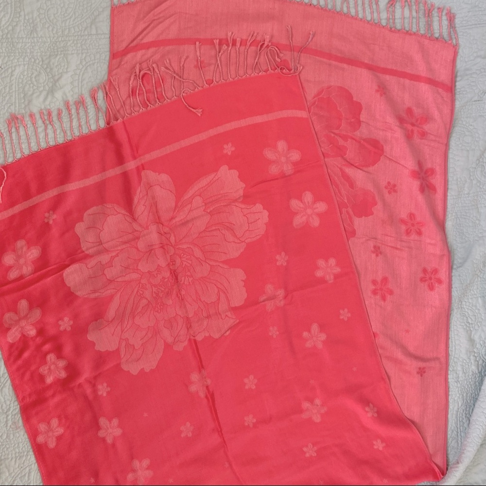 Pink Handmade Afghan Scarf